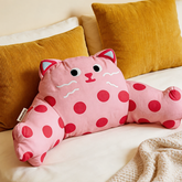 Playful Cat Sculpted Lumbar Pillow