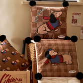 Domi Retro Cartoon Throw Cushion Blanket
