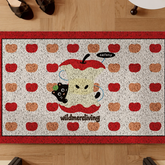 Apple Pup Cartoon Tufted Door Mat