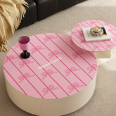 Creamy Round Table Protector Mat