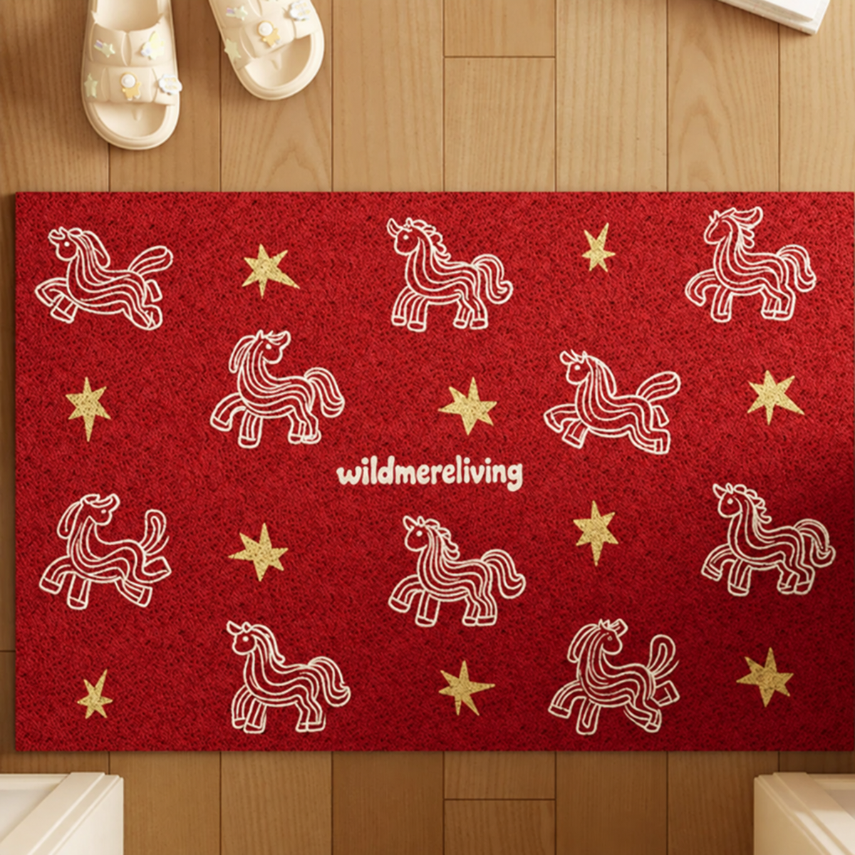 Nebula Horse Festive Tufted Entryway Mat