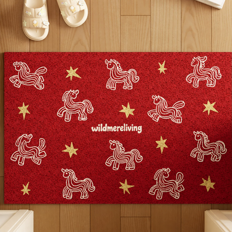 Nebula Horse Festive Tufted Entryway Mat