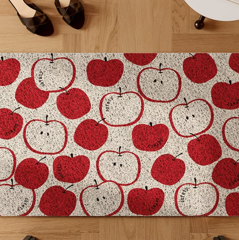 Apple Pup Cartoon Tufted Door Mat