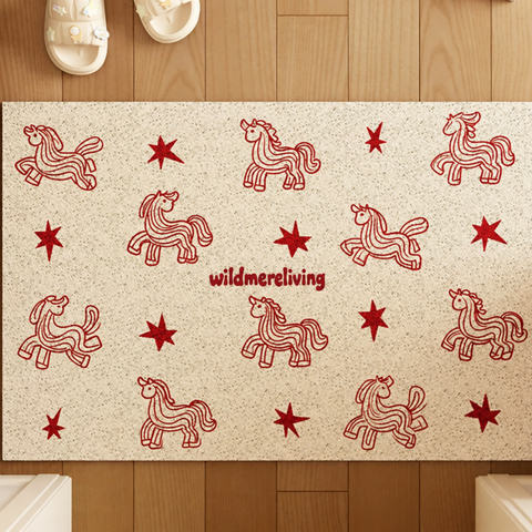 Nebula Horse Festive Tufted Entryway Mat