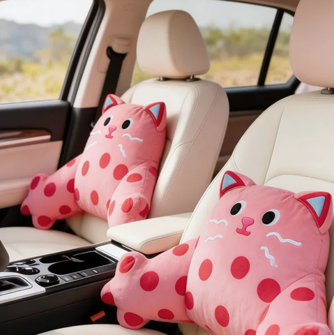 Playful Cat Sculpted Lumbar Pillow