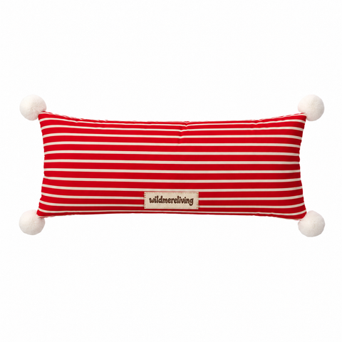 Warm Ginger Stripe Lumbar Cushion