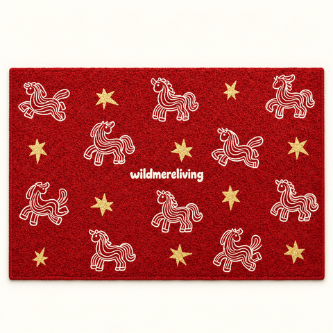 Nebula Horse Festive Tufted Entryway Mat